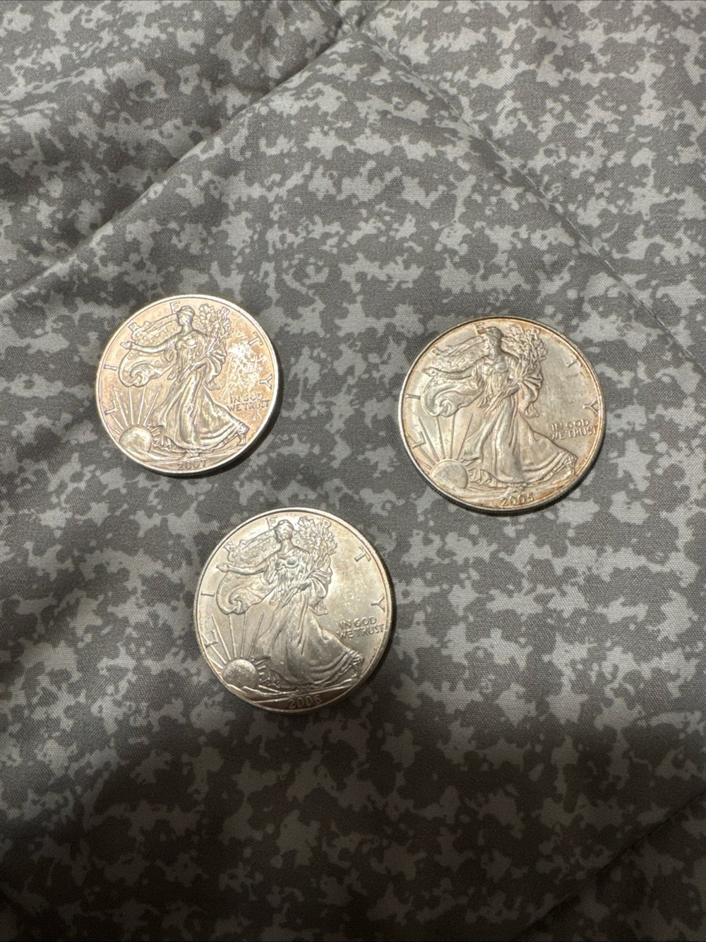 x3  American Silver Eagle 1 Oz. Fine Silver One Dollar $1 Coin (3 Coins)